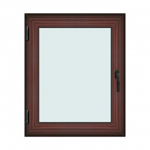 Fereastra 90x110cm, 1 canat, mahon, stanga si rabatare, Klass, 7cm, 6 camere, 2 garnituri
