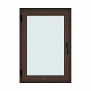 Fereastra 90x130cm, 1 canat, wenge (tabac), stanga si rabatare, Klass, 7cm, 6 camere, 2 garnituri - Img 1