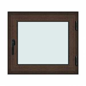 Fereastra 90x80cm, 1 canat, wenge (tabac), dreapta si rabatare, Klass, 7cm, 6 camere, 2 garnituri