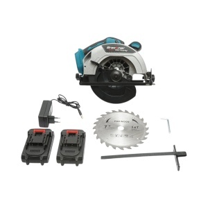 Fierastrau circular de mana 1000W cu 2 baterii litiu 21V/1.5Ah, disc 185mm, taiere unghi 0-45°, turatie 3900rpm Breckner Germany, BRECKNER GERMANY, BK76875