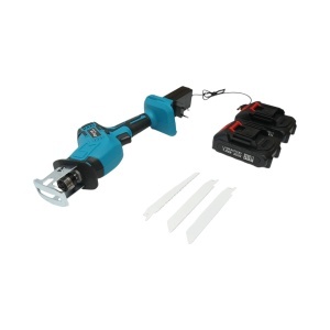 Fierastrau electric tip sabie cu 2 acumulatori 21V, 1.5Ah Li-ion, LED, cursa 20mm, 0-3000rpm, 3 panze pentru lemn, metal, plastic Breckner Germany, BRECKNER GERMANY, DISUT07 - Img 4