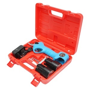 Foarfeca electrica de gradina cu 2 acumulatori 16.8V, 2 Ah Li-ion, 850W, diametru taiere 0-25mm, DISMZ67 - Img 2