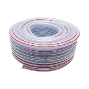 Furtun gradina PVC transparent 1/2 inch (12mm), PN7 bar, 12x16mm cu insertie textila impletita 50m/rola, BK80389