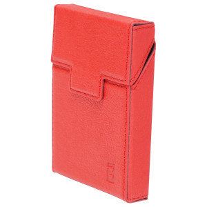 Husa rosie din piele pentru pachet de tigari P24, Cod: BK90423, BRECKNER GERMANY - Img 1