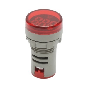 Indicator digital ampermetru LED rosu 50-500V AC Ø 22mm Breckner Germany, BRECKNER GERMANY, BK76660