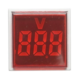 Indicator digital voltmetru LED rosu 50-500V AC Ø 22mm Breckner Germany, BRECKNER GERMANY, BK76633 - Img 2