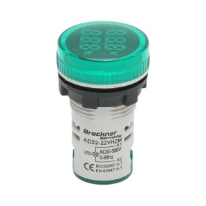 Indicator voltmetru si frecventa LED verde 0-99Hz/50-500V AC Breckner Germany, BRECKNER GERMANY, BK76674