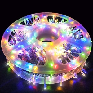 Instalație de Crăciun pe rolă – 100 m, LED multicolor, fir discret - Img 4