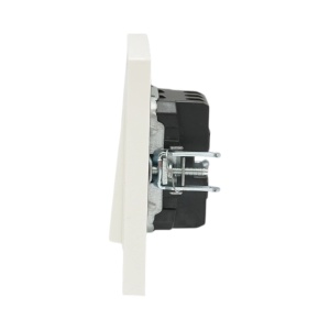 Intrerupator dublu cap scara alb incastrat 220V, 10AX, ABS 80x80mm, DISRP26 - Img 5