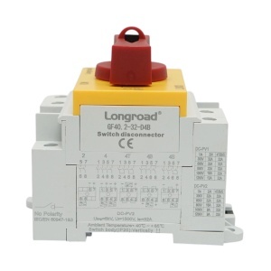Intrerupator separator comutator de sarcina DC 4P 32A 1500V pentru sisteme fotovoltaice Longroad, DISHW35 - Img 2