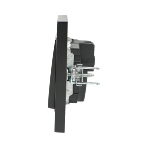 Intrerupator simplu negru incastrat 220V, 10AX, ABS 80x80mm, DISRP35 - Img 5