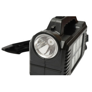 Kit iluminat portabil LED, cu 2 becuri/proiector, panou solar si baterie 4000 mAhH, pentru pescuit camping, GD-8077, Cod: DISLK16, Gdplus - Img 2