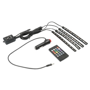 Kit lumini ambientale interior auto RGB LED 12V/6A cu telecomanda, Cod: BK80028, Brand: BRECKNER GERMANY - Img 1