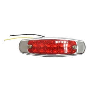 Lampa gabarit laterala LED 24V, rosie 12 LED-uri 155x46x13mm, BRECKNER GERMANY, DISPH09