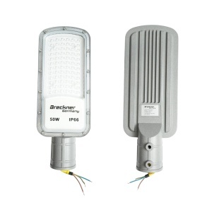 Lampa iluminat stradal LED 50W, 100-265V, 6500K, 5500lm cu prindere pe stalp 340x125x25mm IP66 Breckner Germany, BK00183
