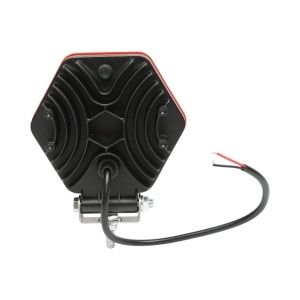 Lampa proiector hexagonal cu grilaj metalic rosu, 9 LED-uri, unghi de radiere 30, DC 10-80V 27W Breckner Germany, BRECKNER GERMANY, BK69060 - Img 2