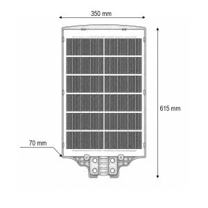 Lampa solara LED iluminat stradal 800W cu panou solar 25W, baterie LiFePO4 20000mAh, senzor miscare, telecomanda, prindere stalp IP66 Breckner Germany,BK00621 - Img 4