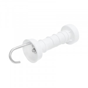 Maner poarta alb cu carlig si arc gard electric, Cod: M87Z659, Brand: MEZOFARM - Img 6
