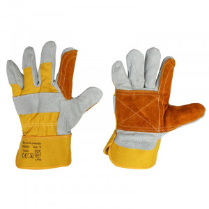 Manusi de protectie piele din bumbac cu intaritura in palma marimea 10, Cod: BK90005, BRECKNER GERMANY