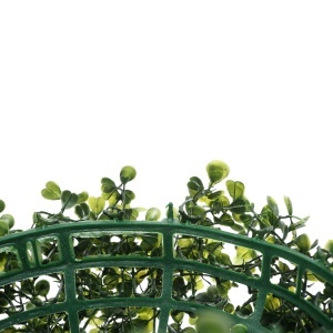 Minge decorativa artificiala verde cu frunze tip buxus 20cm, BK99237 - Img 5