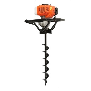 Motoburghiu de pamant pe benzina 2 timpi 2.8CP, 52cc cu 3 burghie incluse 100mm, 150mm, 200mm, Cod: DISUE06. - Img 4