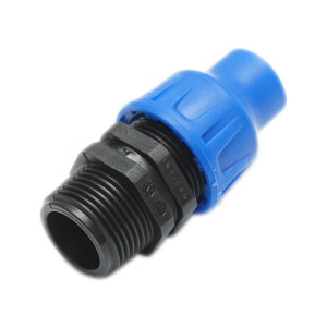 Mufa imbinare compresiune, D16mmx3/4 toll, PN16, pentru sisteme irigatiii, Cod: DISLV05, Poelsan - Img 3