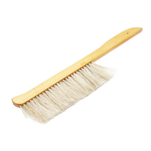 Perie apicola rand dublu din coada de cal cu maner din lemn si varf rotunjit 300x100x15mm, Cod: DISKR37 - Img 3
