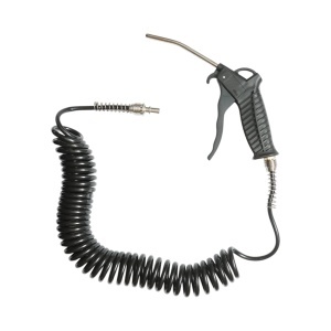Pistol suflat aer comprimat cu duza 120mm, furtun spiralat 5m si cupla rapida tata 1/4, DISRK66