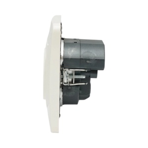 Priza schuko alba incastrata 220V, 16A, 2xUSB 5V 2.1A, PC 80x80mm, DISRP51 - Img 5