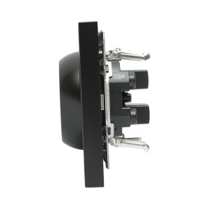 Priza schuko dubla neagra incastrata 220V, 16A, ABS 83x150mm, DISRP41 - Img 5