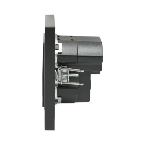 Priza schuko neagra incastrata 220V, 16A, 2xUSB A+C 5V 2.1A, ABS 80x80mm, DISRP40 - Img 5