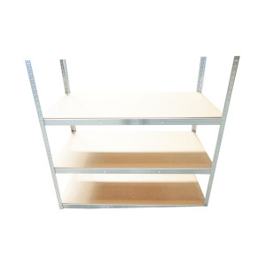 Raft metalic cu 5 polite MDF, 180x120x60cm, 250kg/polita, montaj fara suruburi, galvanizat Cod: BK92960, Echivalență: DISEG55, Breckner Germany - Img 6