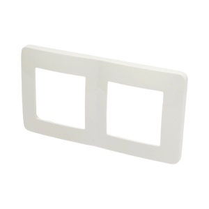 Rama dubla alba PC priza si intrerupator 150x83mm, DISRP54 - Img 3