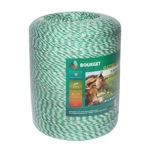 Rola fir verde fluorescent-alb fi 2.5mm 3x0.2mm SS, 1x0.25mm Cu, 1000m gard electric Bourget, Cod: 93RG529, Brand: BOURGET - Img 2