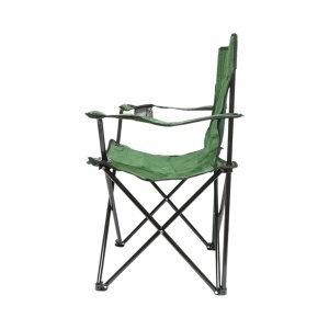 Scaun camping pliabil verde cu suport pahar, husa transport, structura metalica 50x80x80cm, BK99230 - Img 2