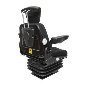 Scaun pentru tractor, negru, reglabil cu cotiera, tetiera si suspensie aer 12-24V, Cod: DISLW14, - Img 4
