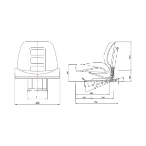 Scaun universal tractor, Cod: DISBV58, Brand: KONIG TRAKTOREN - Img 4