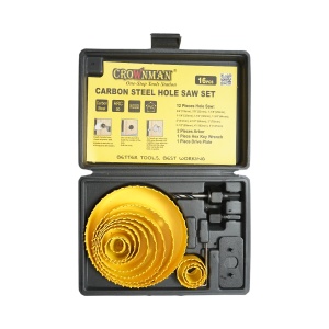 Set 12 carote circulare 19-127mm pentru rigips, lemn, PVC 16 piese, Cod: DISPN32 , Brand: CROWNMAN - Img 2