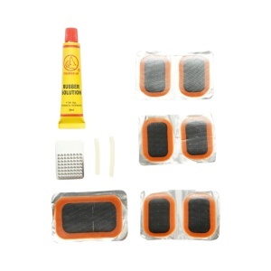Set 12 petice vulcanizare camera bicicleta, motocicleta, roaba, tuk-tuk 24x35mm, 32x50mm + 1 tub adeziv 8ml, DISUZ94