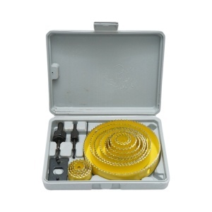 Set 13 carote circulare 19-127mm pentru rigips, lemn, PVC 17 piese, BK88099 - Img 1