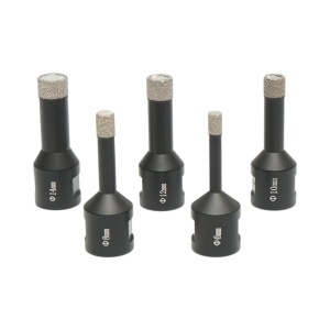 Set 5 carote diamantate 6, 8, 10, 12, 14mm, filet interior M14 pentru placi ceramice, marmura, granit Breckner Germany, BRECKNER GERMANY, BK93060 - Img 4
