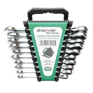 Set chei combinate fixe si inelare cu clichet 8-19mm 10 piese, Cod: BK80662, Brand: BRECKNER GERMANY