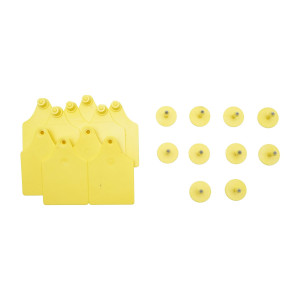 Set crotalii neinscriptionate galbene 64x95mm pentru vaci, Cod: BK77183, Brand: BRECKNER GERMANY - Img 4