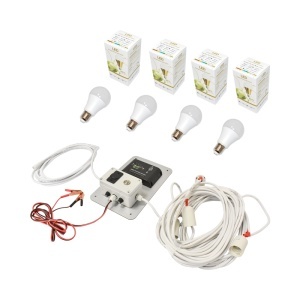 Set panou solar 50W fotovoltaic monocristalin 670x540x30mm 12-24V priza bricheta cu 4 becuri 9W Breckner Germany, BRECKNER GERMANY, BK87420 - Img 6