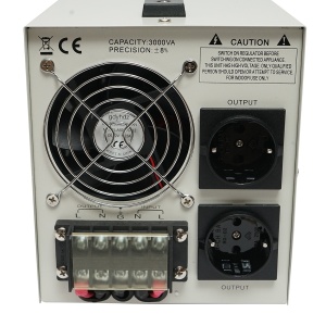 Stabilizator automat de tensiune monofazic cu releu 3000VA/140-260V, 2 prize schuko 230V, afisaj LCD, Cod: BK79721, Marca: BRECKNER GERMANY - Img 5