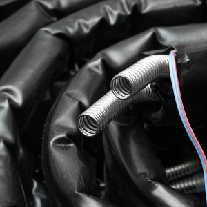 Teava 20m dubla din inox DN16-3/4 gofrata, flexibila, izolat cu cablu pentru sonda temperatura, pentru instalatii solare rezidentiale, Cod: DISKL67, Breckner Germany