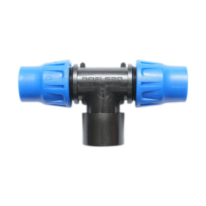 Teu compresiune, cu filet interior, D20mmx1/2 toll, PN6, pentru sisteme de irigatii, Cod: DISLV02, Poelsan - Img 3