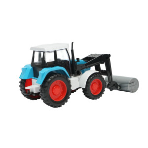 Tractor albastru cu cilindru compactor, 175x65x80mm jucarie copii +3 ani, Cod: DISLW91A - Img 4