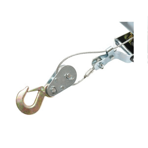 Troliu manual 2000Kg cu cablu de otel fi 4mm lungime 900mm, Cod: BK81343 - Img 5