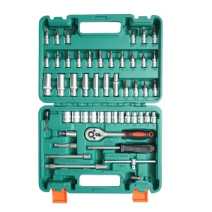 Trusa chei tubulare lungi si scurte, biti, hex, torx, 1/4 antrenor cu clichet 53 piese Breckner Germany, BK80633 - Img 3